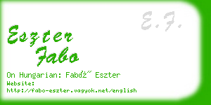 eszter fabo business card